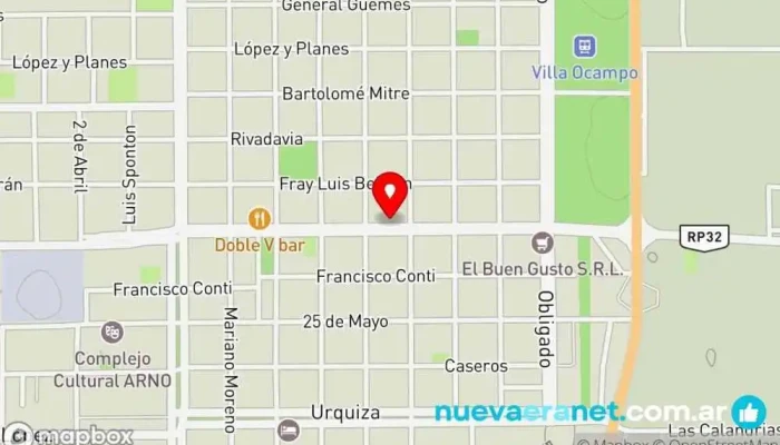 mapa de Casa Tomadin Tienda de artículos para el hogar en Villa Ocampo