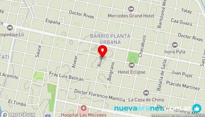 mapa de Casanova Panadería en Mercedes
