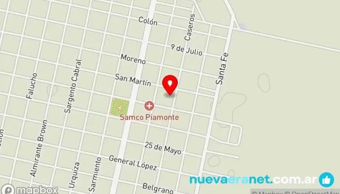 mapa de Casas Carmen y Dario  en Piamonte