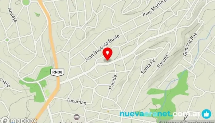 mapa de Casas HG  en Huerta Grande