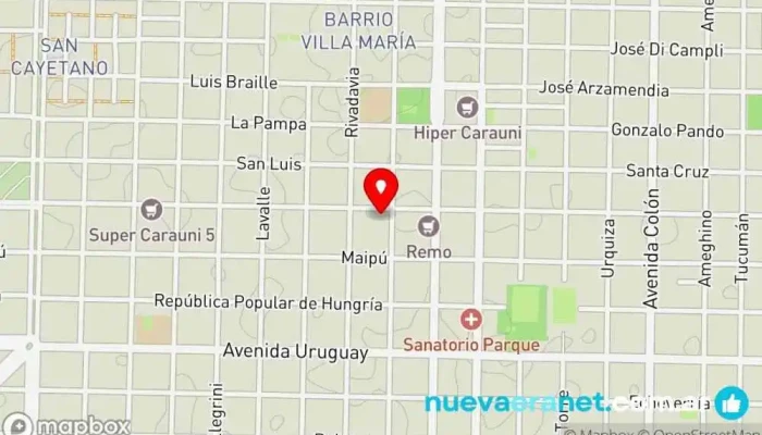 mapa de Caseritas Pastelería en Villa Angela