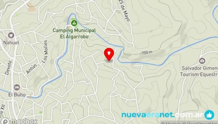 mapa de Casita verde  en Agua de Oro