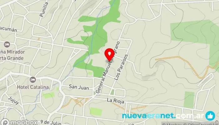 mapa de Casona Mi Capricho Pensión, Recinto para eventos, Salón para eventos en Huerta Grande