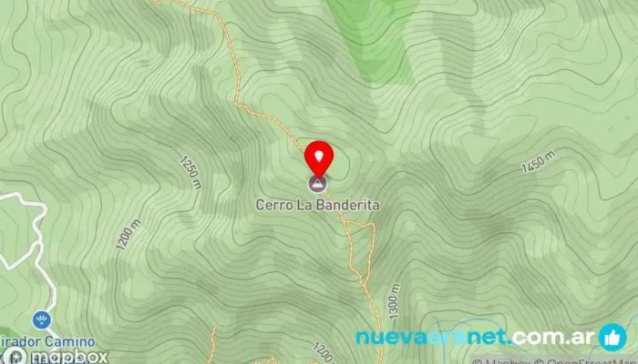 mapa de Cerro La Banderita Mirador, Zona de senderismo, Atracción turística en La Falda
