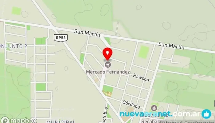 mapa de CÉSPED VIAJES Servicio de envíos en Zonda