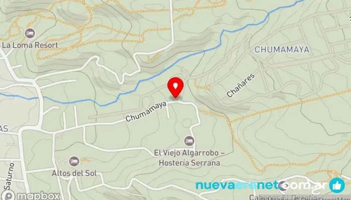 mapa de CHUMAMAYA VAGAR VACACIONES Alojamiento con servicio, Club de campo, Hotel en Villa de Merlo