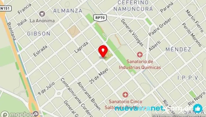 mapa de Cinco Saltos  en Cinco Saltos
