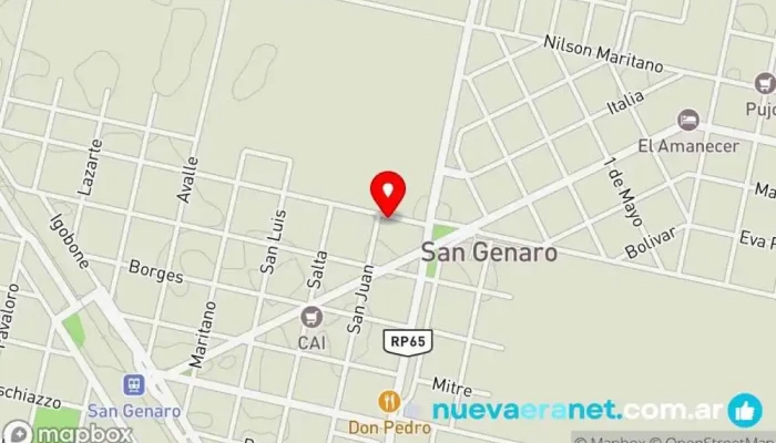 mapa de Club Life Tienda de ropa en San Genaro