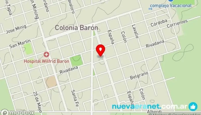 mapa de Col. Baron  en Col. Baron