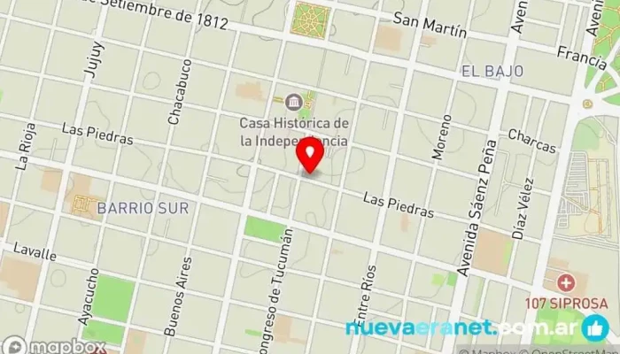 mapa de Colegio de Martilleros y Corredores Escuela en San Miguel de Tucumán