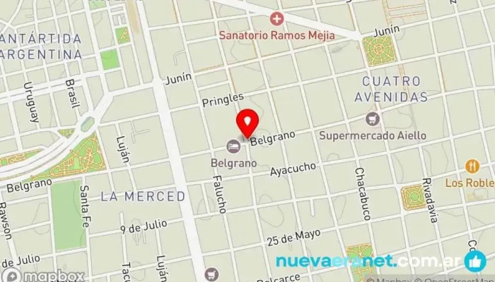 mapa de Colegio de Martilleros y Corredores Públicos de San Luis Asociación u organización en San Luis