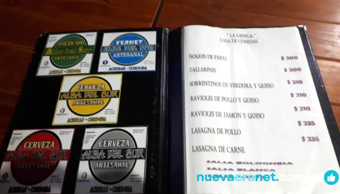 Comedor La Gringa Casa De Comidas Carta - Achiras
