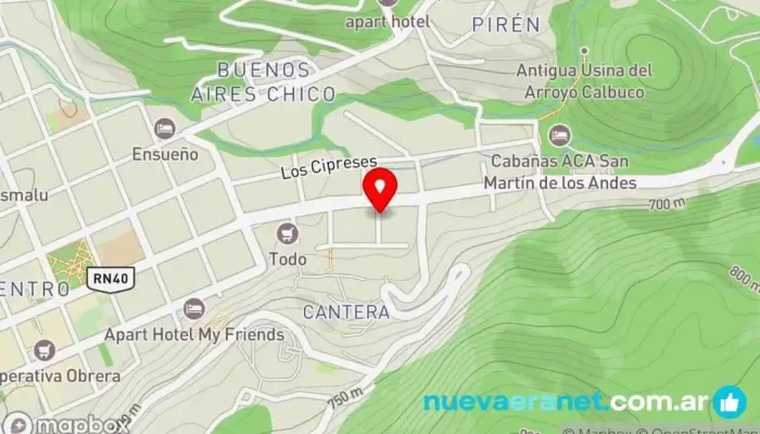 mapa de Complejo duendes Complejo de apartamentos en San Martín de los Andes