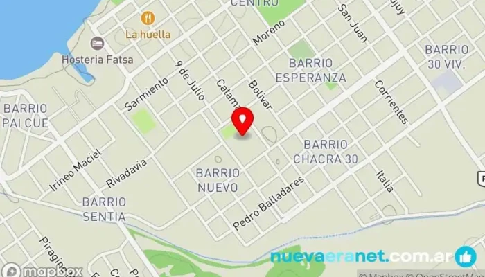 mapa de Complejo Mupaye Complejo hotelero en Paso de la Patria