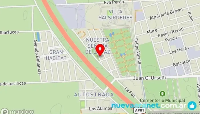 mapa de Compra Y Venta GB Comercio en Granadero Baigorria