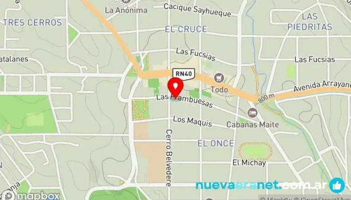 mapa de Compra/Venta Autos Usados Concesionario de automóviles en Villa La Angostura