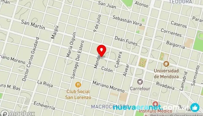 mapa de Confiteria Ideal Pastelería en Río Cuarto