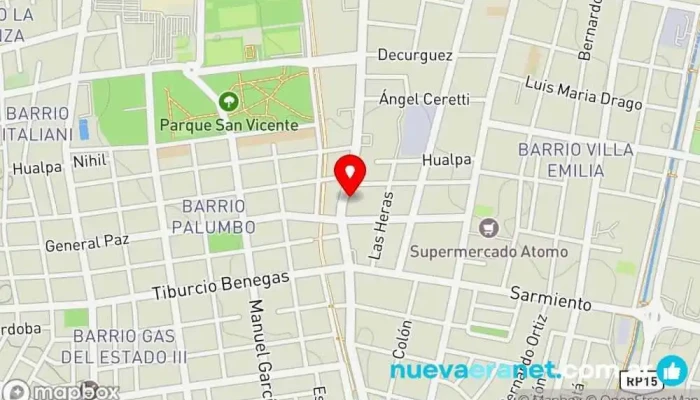 mapa de CONFITERÍA PROAL Pastelería, Tienda de postres en Godoy Cruz