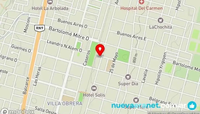 mapa de Confiteria y panaderia Leal Hnos Panadería en Metán