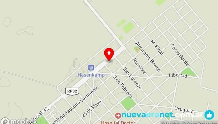 mapa de Consignataria Hasenkamp SRL Rancho ganadero en Hasenkamp