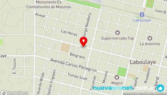 mapa de Cooperativa Fel Ltda Oficinas de empresa en Laboulaye