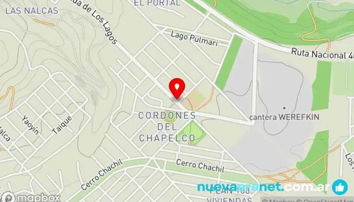 mapa de Cooperativa Obrera Tienda de alimentación en San Martín de los Andes