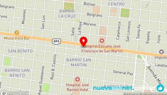 mapa de Corrientes Refrigeraciones Tienda de neveras en Corrientes
