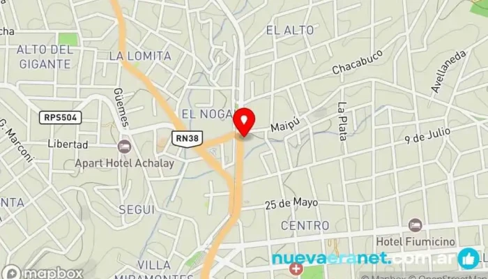 mapa de Cortinas La Falda Tienda de cortinas en La Falda