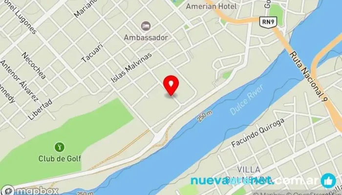 mapa de Costa Termal Hotel Familiar, with hot spring, breakfast Hotel en Las Termas de Rio Hondo
