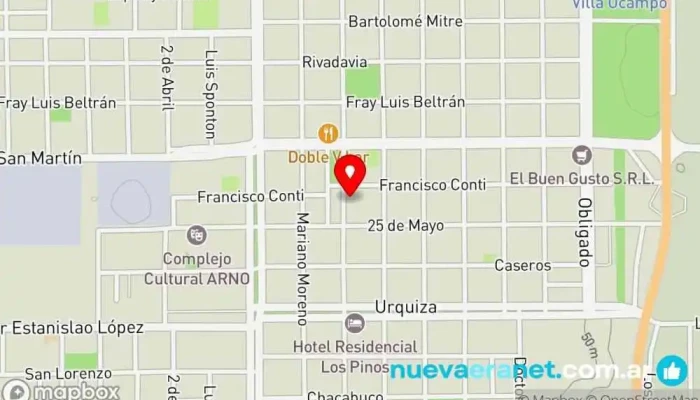mapa de Cotelvo Servicios Proveedor de servicios de telecomunicaciones en Villa Ocampo