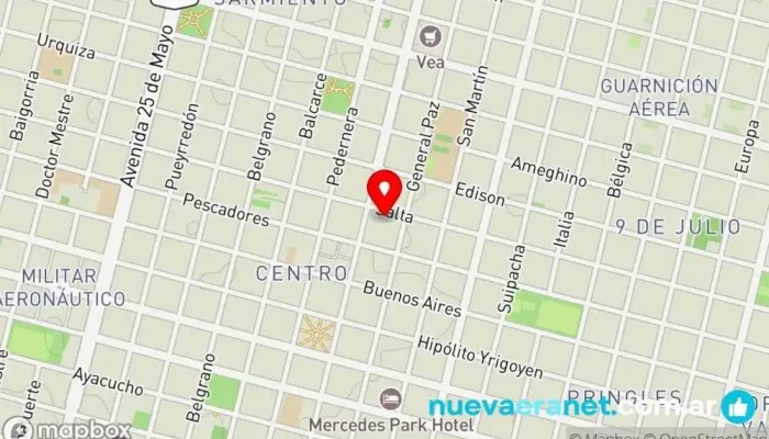 mapa de Crenna Propiedades Agencia inmobiliaria en Villa Mercedes