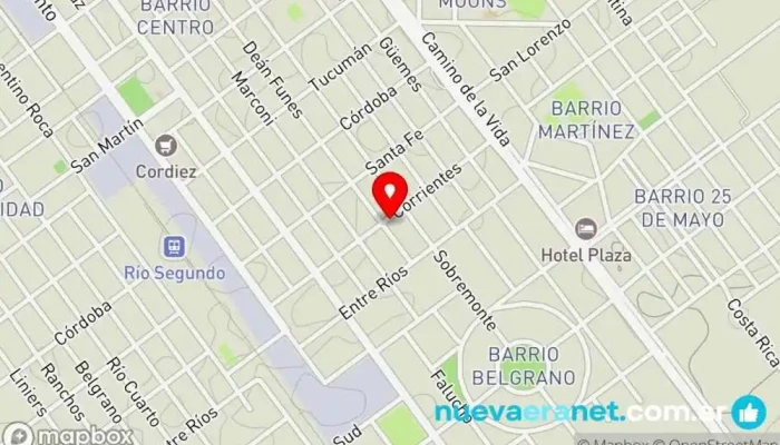 mapa de Cris Car Restaurante, Panadería en Río Segundo