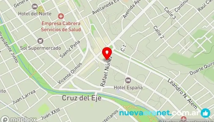 mapa de Criscel Repuestos Tienda de repuestos para automóviles en Cruz del Eje
