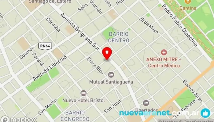 mapa de De Buen Chipa Sin TACC Panadería en Santiago del Estero