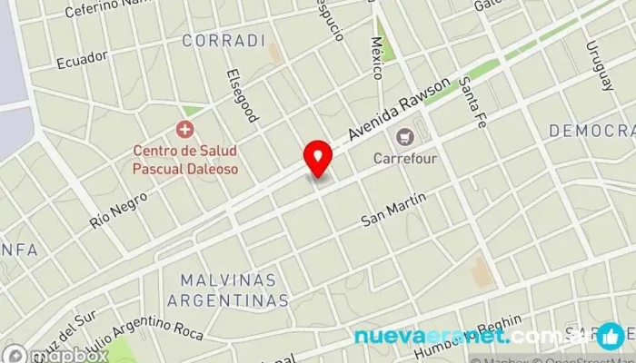 mapa de Delicias Alelai Panadería en Trelew