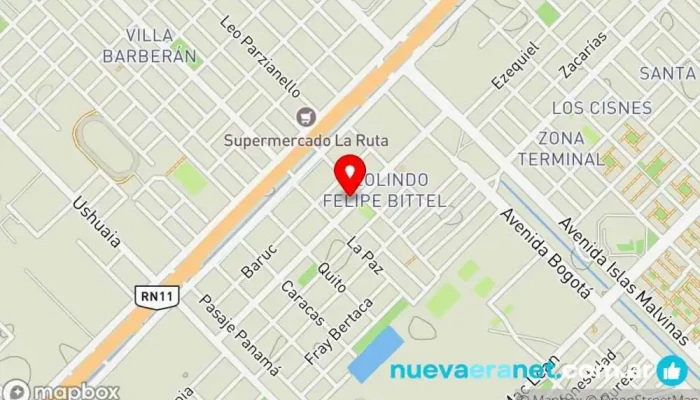 mapa de Delicias De Alma Panadería en Resistencia