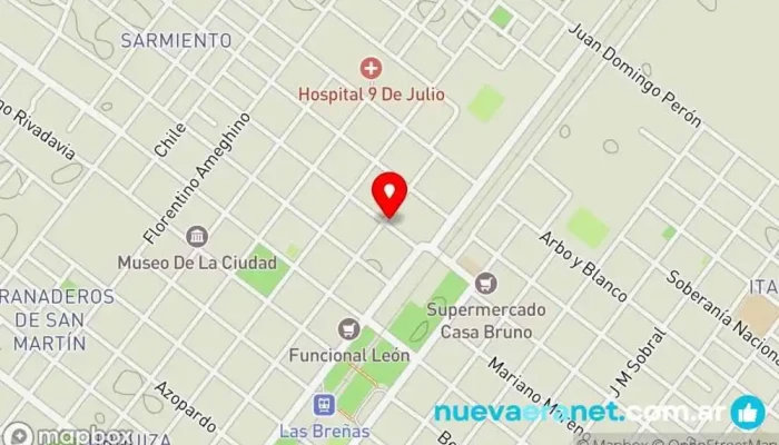 mapa de Delicias jessi Panadería en Las Breñas