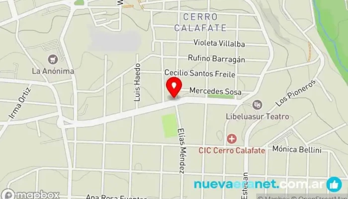 mapa de Delicias sin TACC Panadería en El Calafate