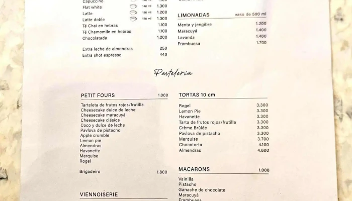 Deniks Bakery -  Carta - Cdad. Autónoma de Buenos Aires