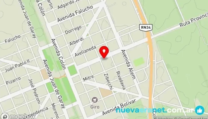 mapa de Departamento hersilia  en Hersilia
