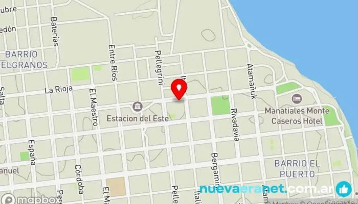 mapa de Departamentos del Bicentenario Alojamiento en Monte Caseros
