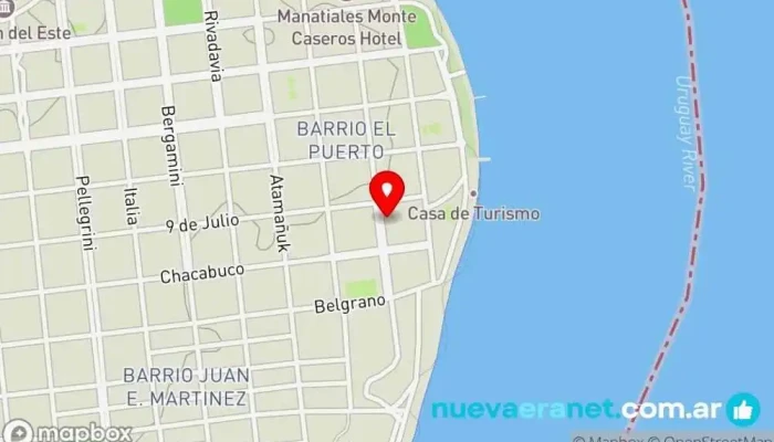 mapa de Departamentos Don Carlos Alojamiento con servicio en Monte Caseros
