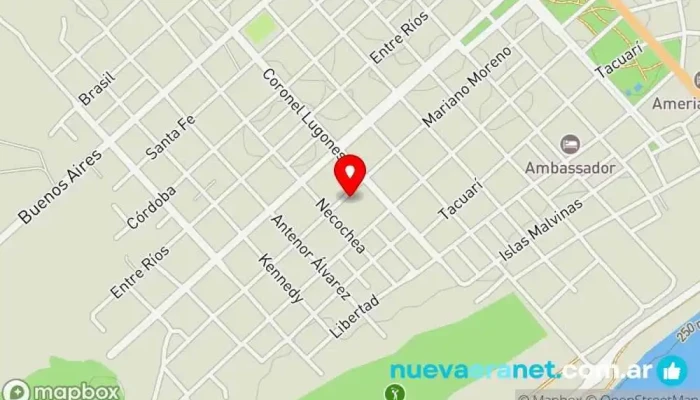 mapa de DEPARTAMENTOS LO DE MERY  en Termas de Río Hondo