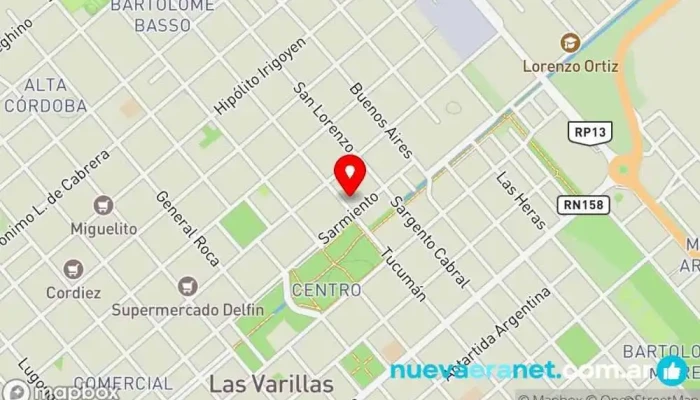 mapa de Diario de Las Varillas - El Heraldo Agencia de noticias en Las Varillas