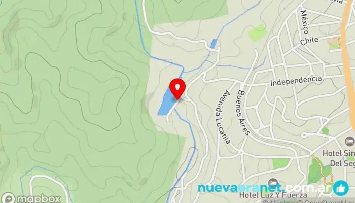 mapa de Dique El Portecelo Mirador, Atracción turística en Villa Giardino