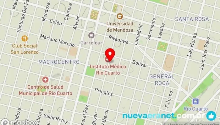 mapa de DOLCE BACKERY Panadería en Río Cuarto