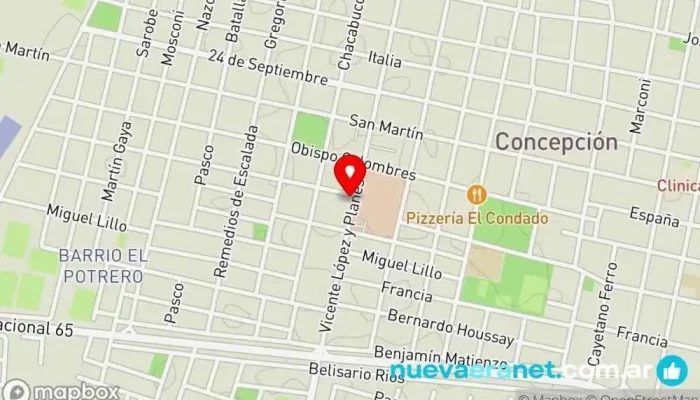 mapa de Dominico Panadería, Tienda de alimentación en Concepción