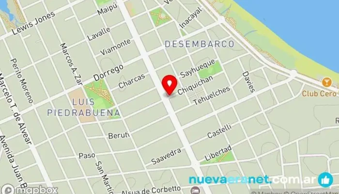 mapa de Dragón Rojo Pastelería en Puerto Madryn