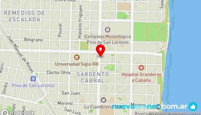 mapa de Dulce Amanecer Panadería mayorista en San Lorenzo