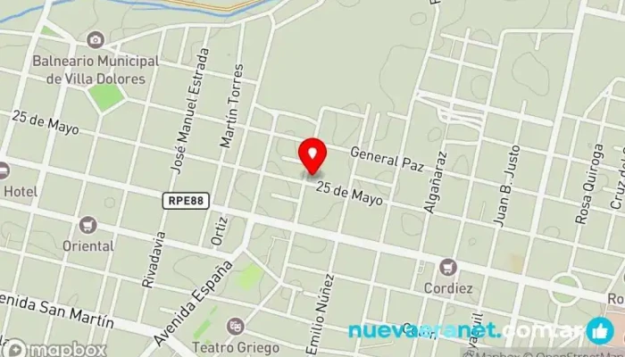 mapa de DULCE DELFINA Pastelería en Villa Dolores